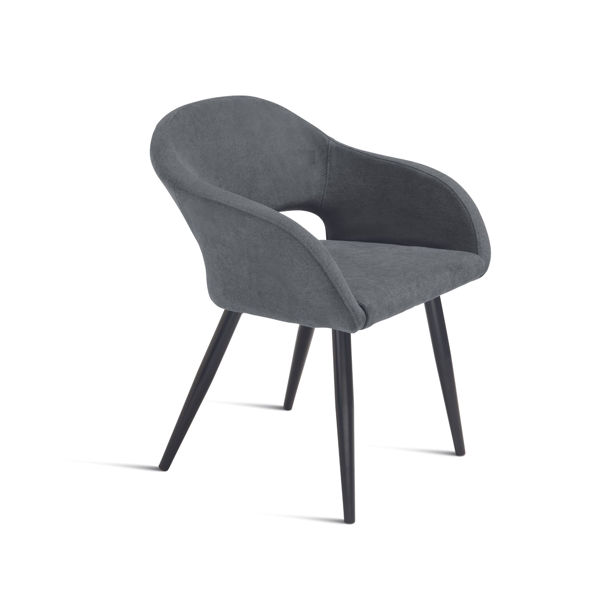 Sedia imbottita in tessuto<span>Antracite SALLY</span>