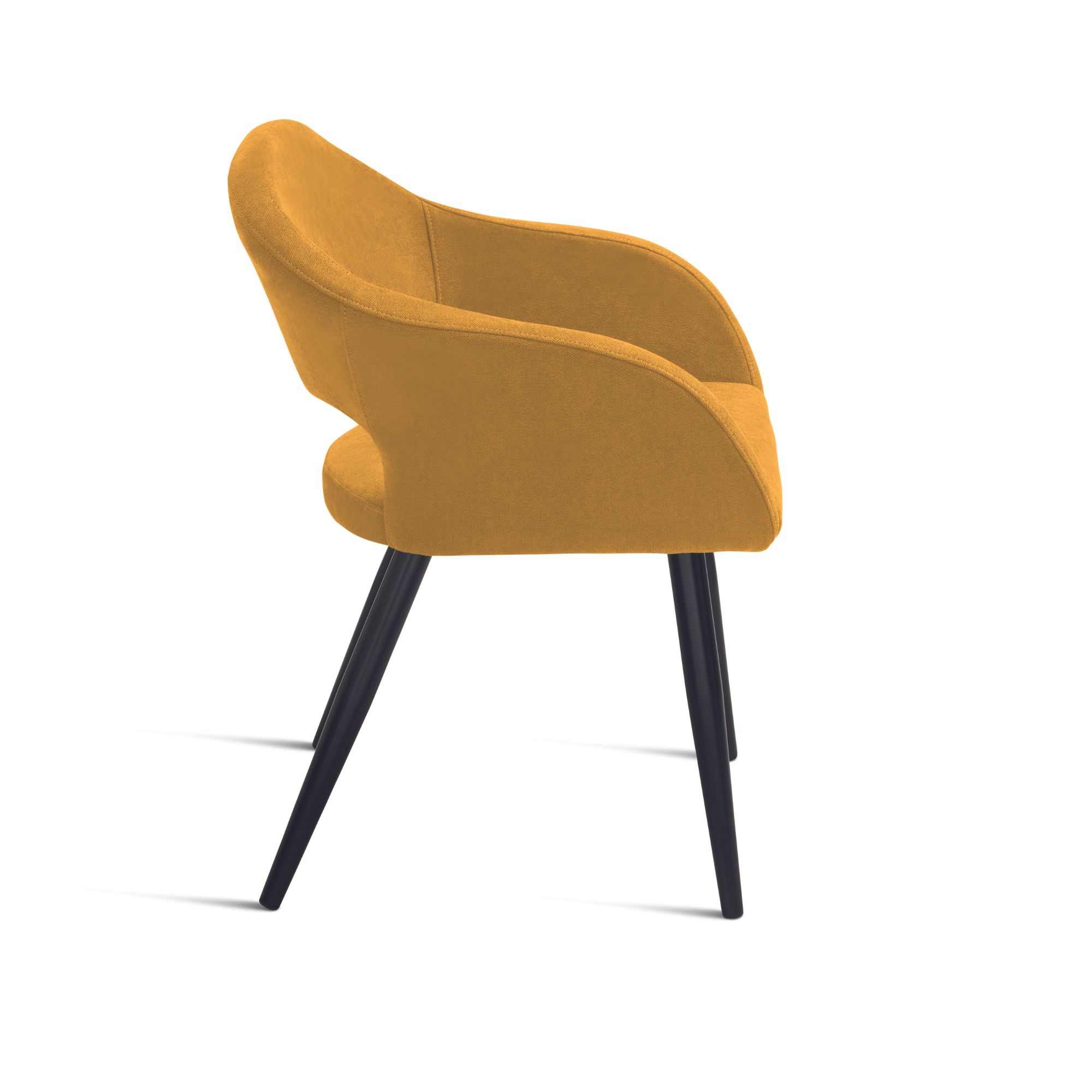 Sedia imbottita in tessuto<span>Gialla SALLY</span> - immagine 3