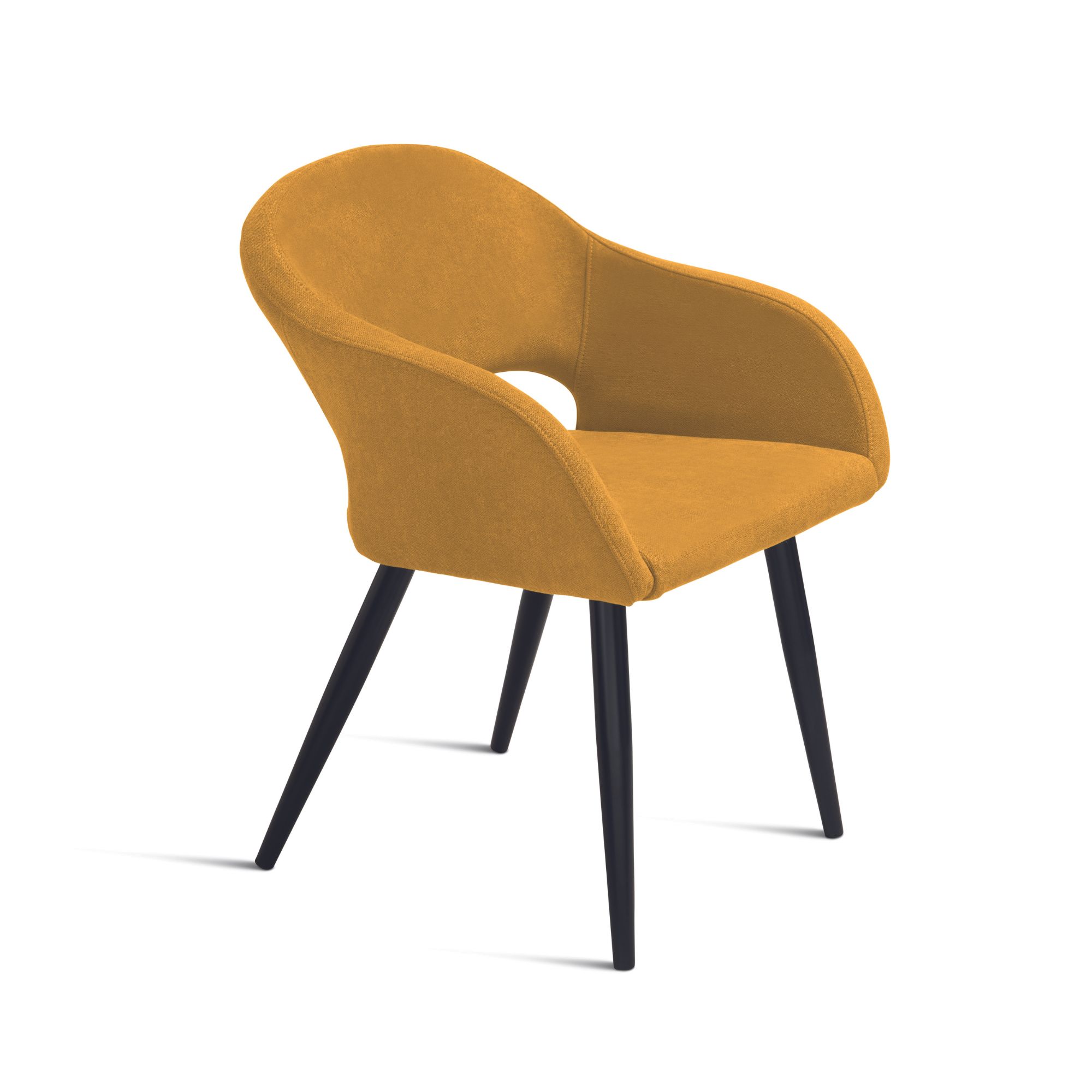 Sedia imbottita in tessuto<span>Gialla SALLY</span>