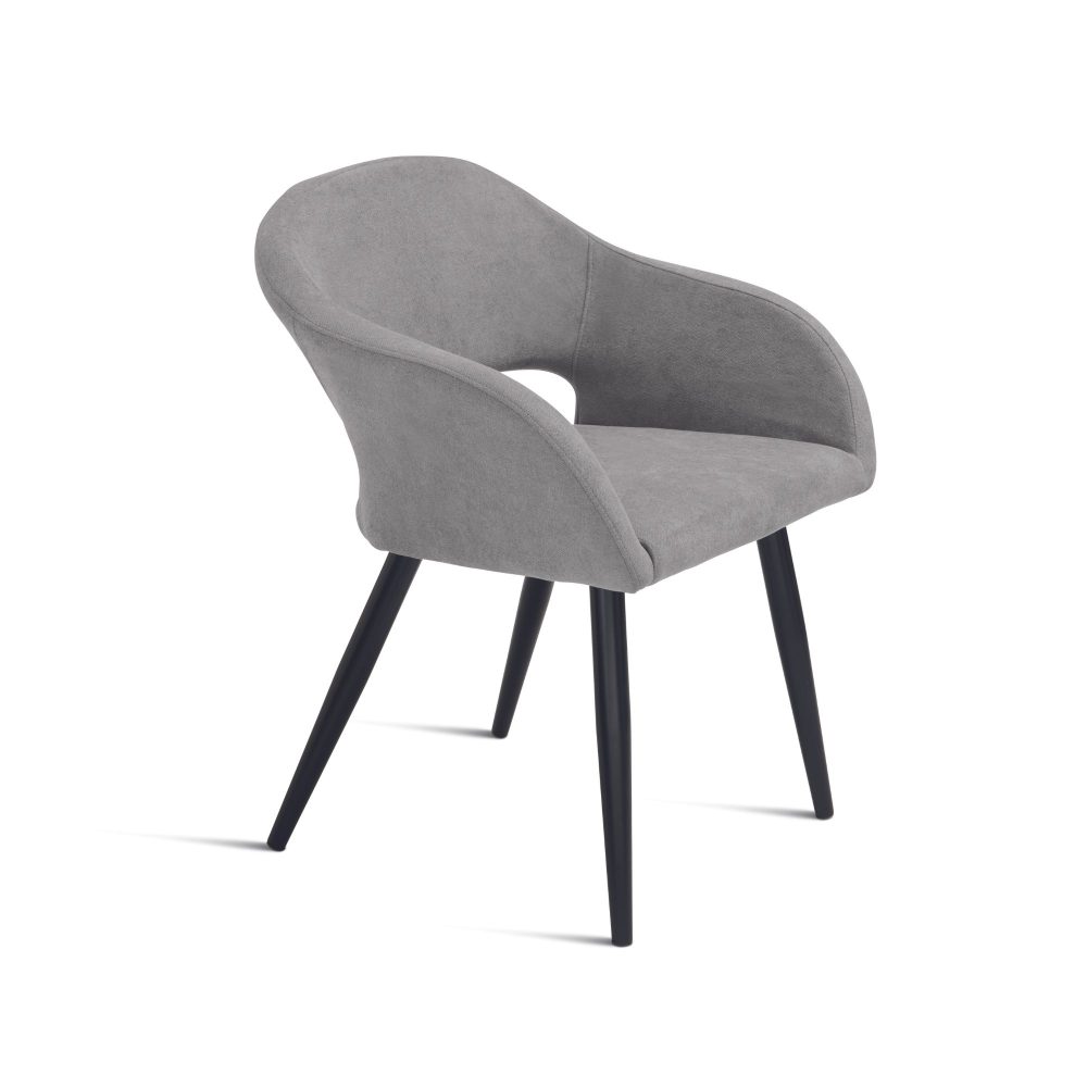 Sedia imbottita in tessuto<span>Grigio SALLY</span>