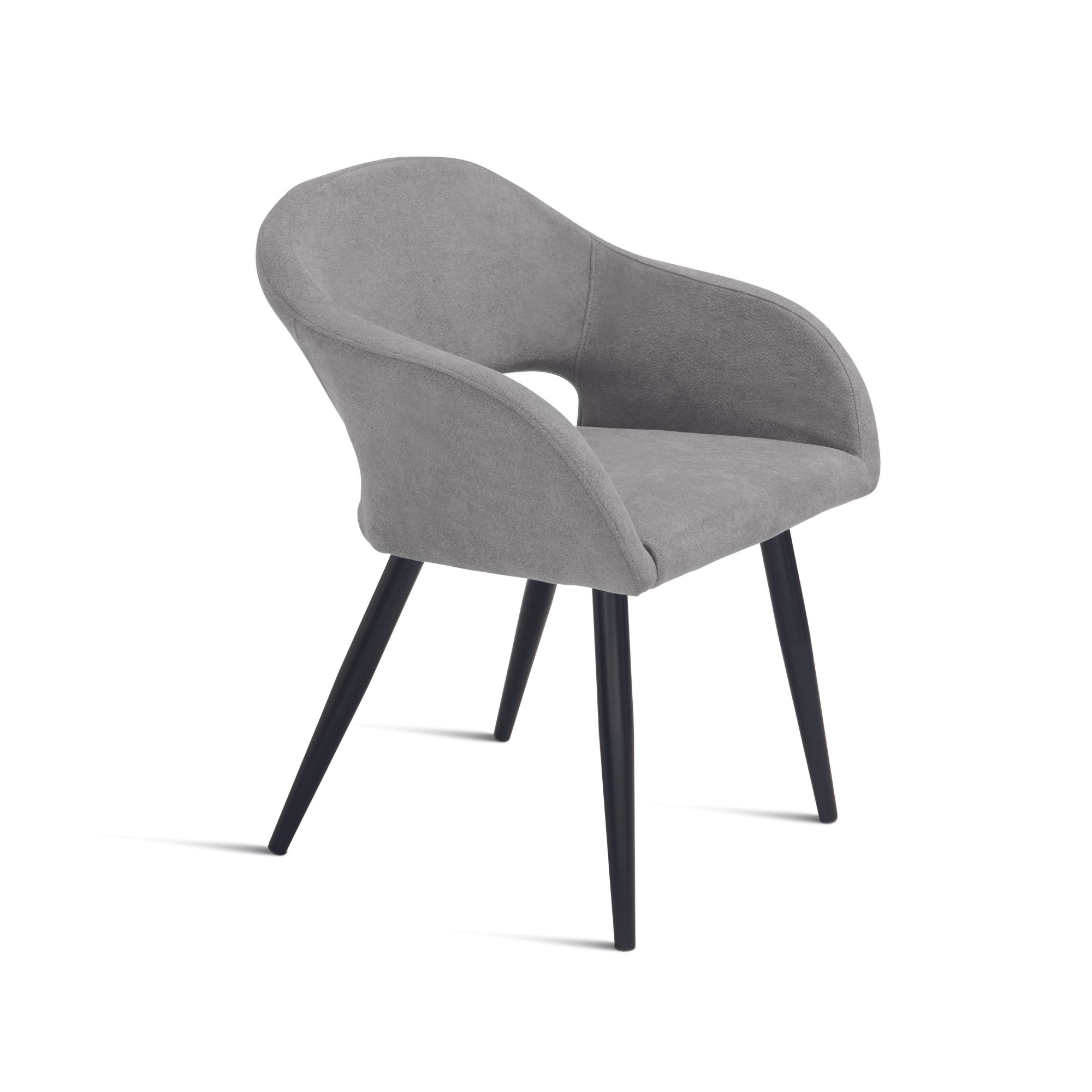 Sedia imbottita in tessuto<span>Grigio SALLY</span>