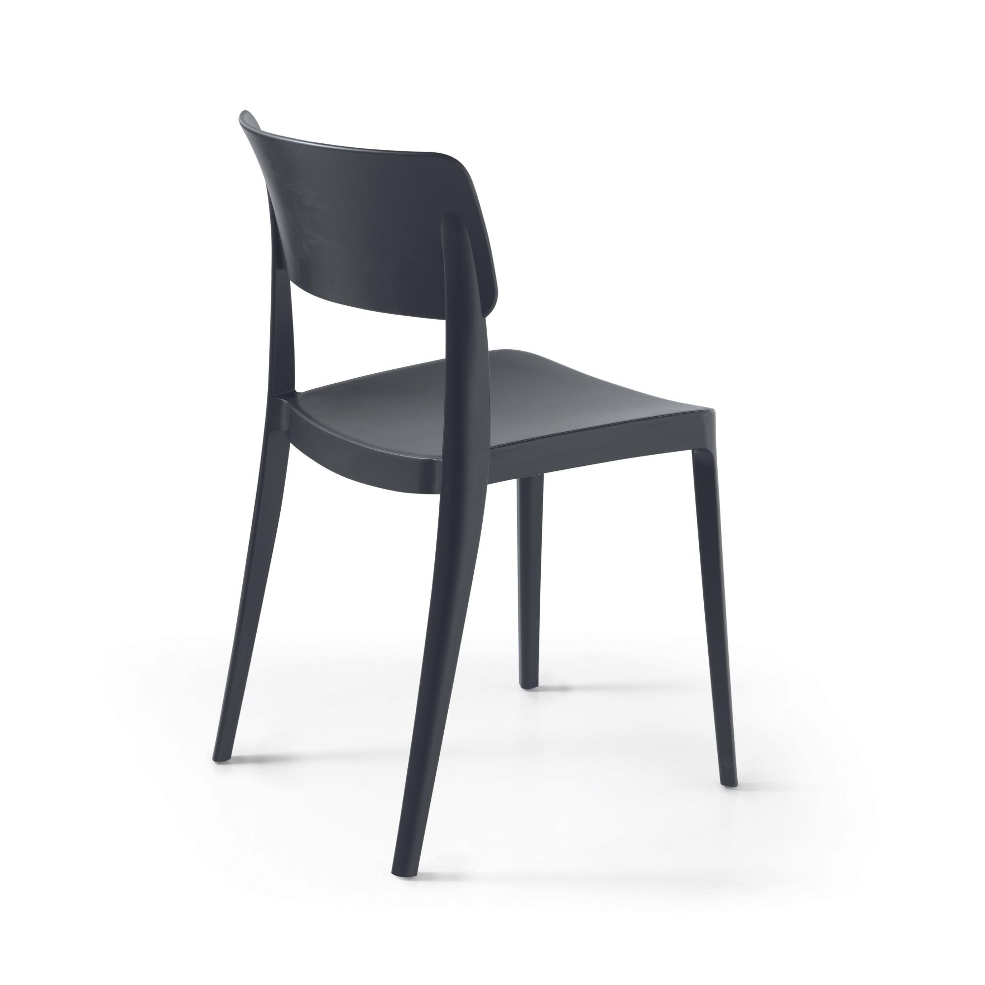Sedia impilabile in polipropilene <span>Nero RUNA</span> - immagine 3