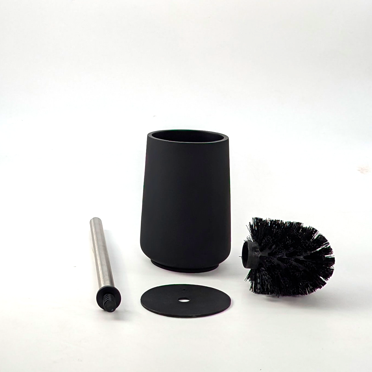 Set accessori bagno soft touch nero - immagine 2