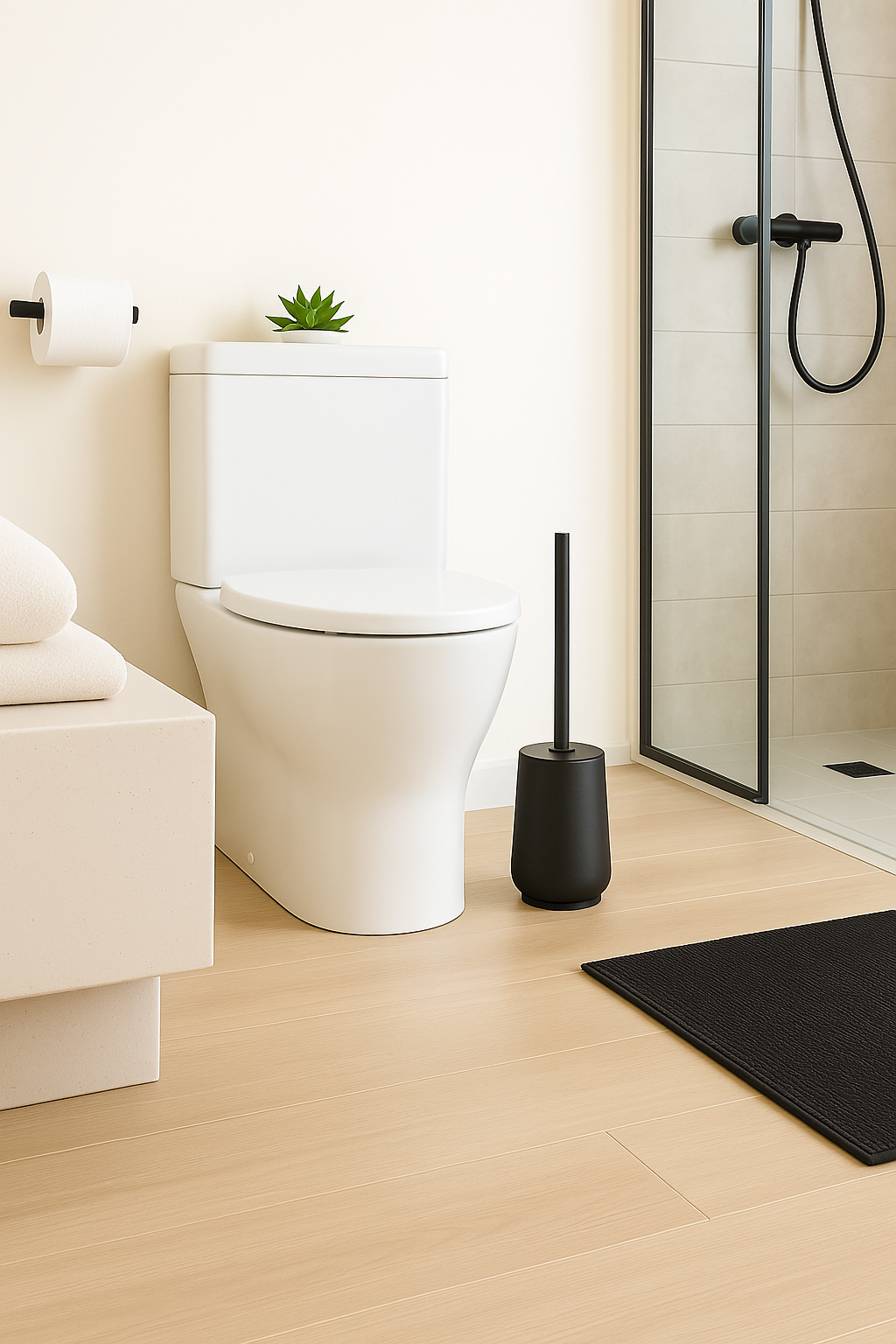 Set accessori bagno soft touch nero - immagine 6