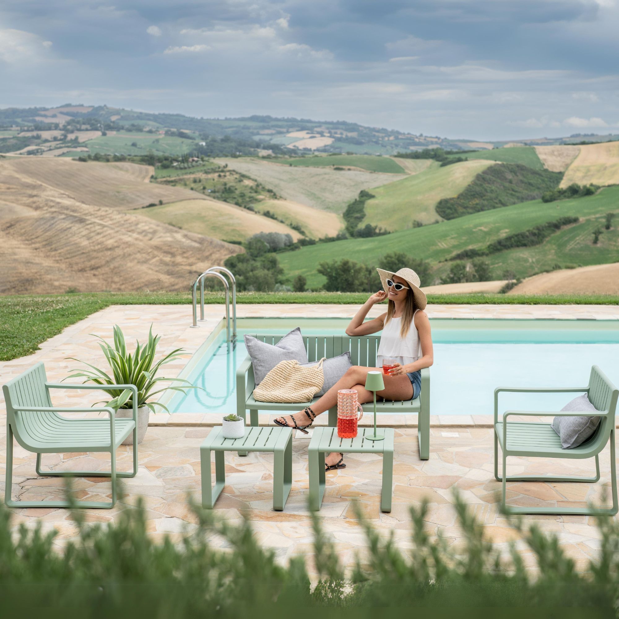 Set da esterno verde Ibiza - immagine 3