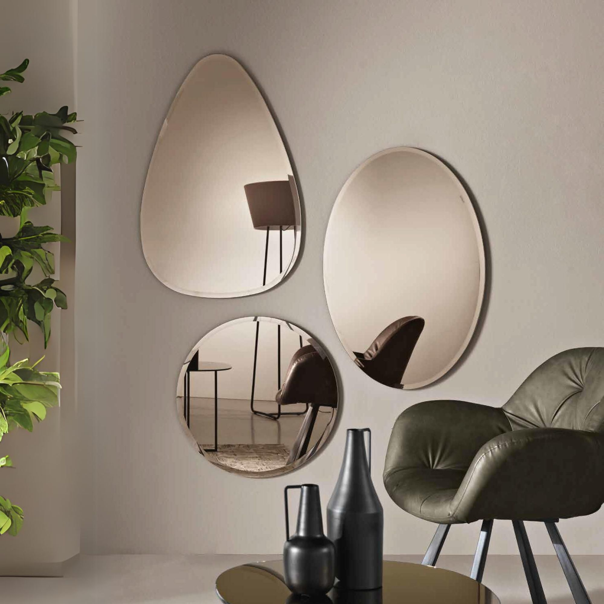 Specchio a parete ovale moderno 90x60 cm <span>Bronzo BJORN</span> - immagine 3