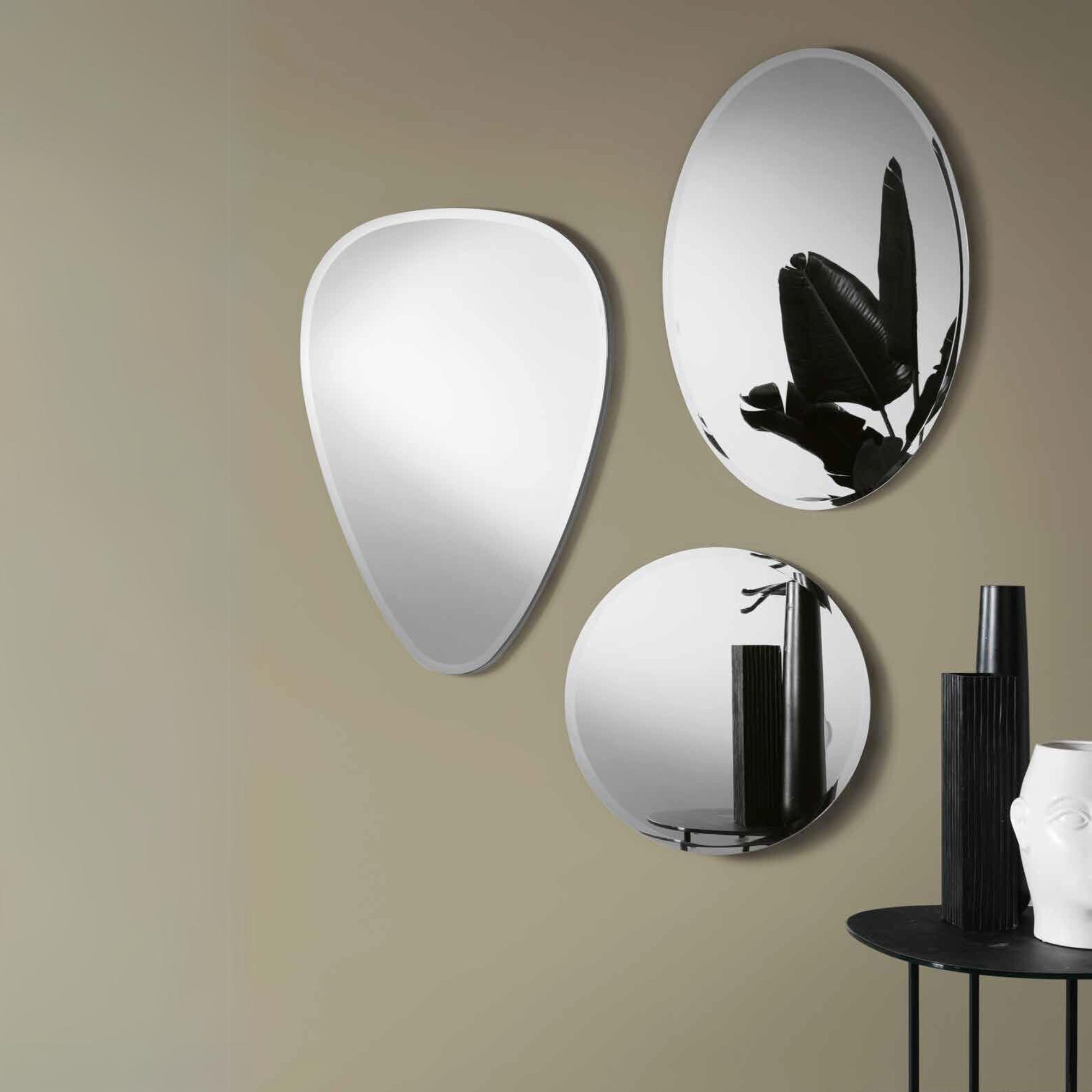 Specchio a parete ovale moderno 90x60 cm <span>BJORN</span> - immagine 2