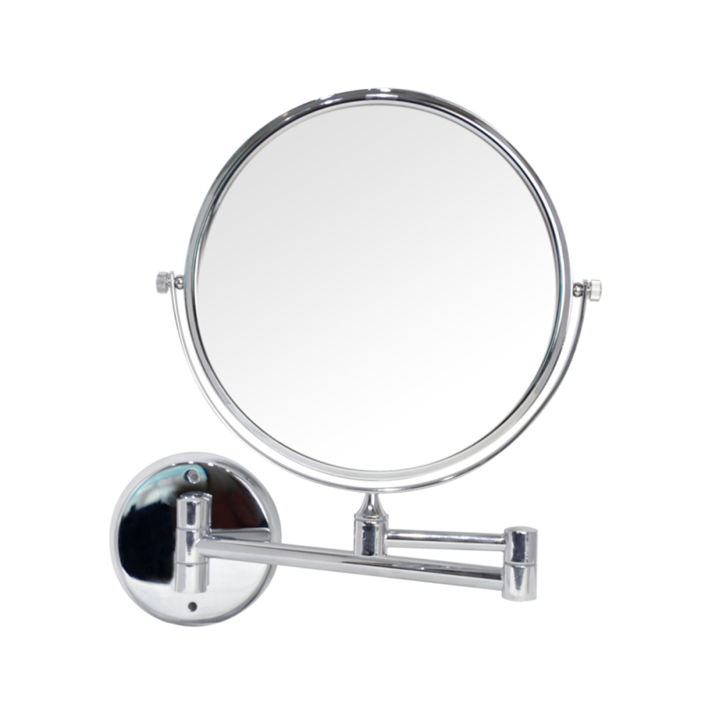 Specchio ingranditore a parete con doppio braccio orientabile