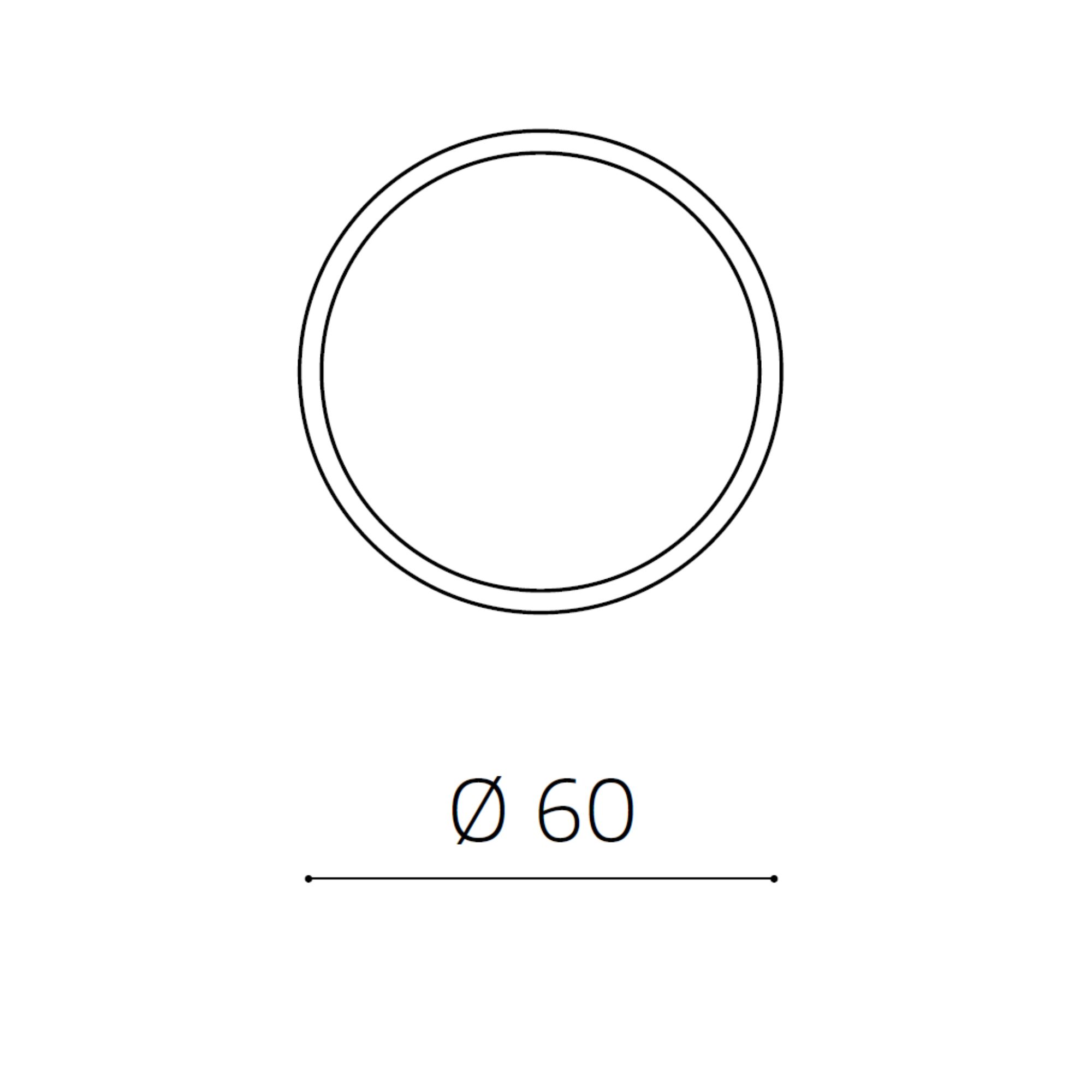 Specchio moderno rotondo 60 cm diametro <span>LARS</span> - immagine 3