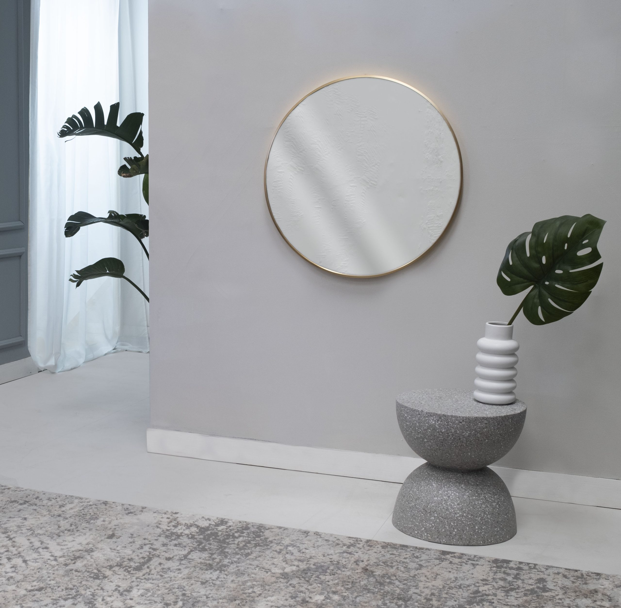 Specchio Tondo 70 cm Diametro oro BELLA - immagine 2